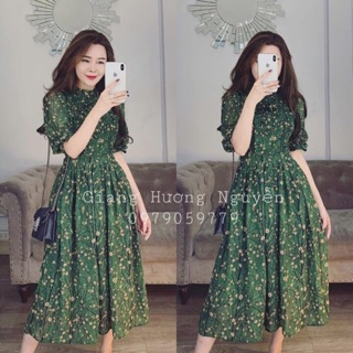 Váy tiểu thư hàng loại 1 kèm ảnh thật 2 màu xanh đỏ siêu đẹp