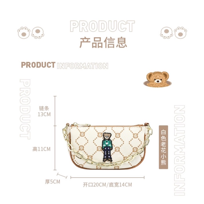 TÚI MINI TTWN BEAR CHÍNH HÃNG HOẠ TIẾT GẤU CUTE