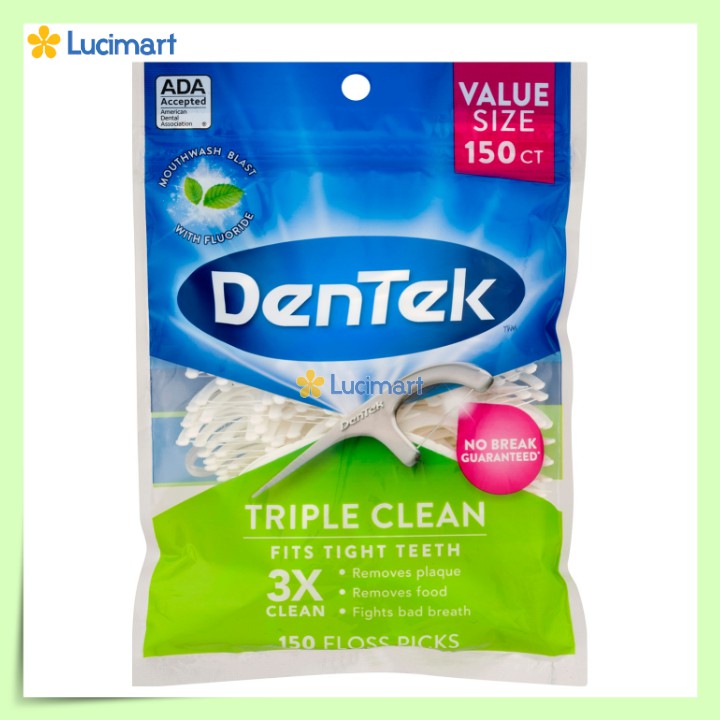 Tăm chỉ nha khoa DenTek Comfort Clean Floss Picks