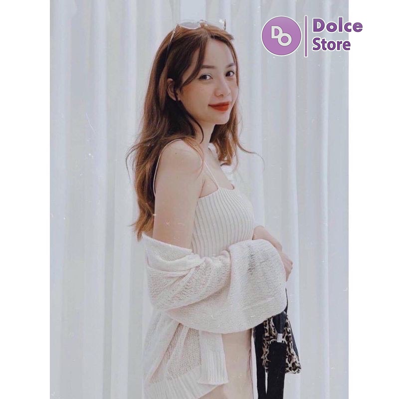 [Mã SKAMFSW175 giảm 10K đơn 50K] Áo khoác cadigan len mỏng nữ phong cách Ulzzang phù hợp đi Đà Lạt, dạo biển DOLCE