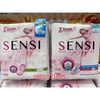 Băng vệ sinh Diana Sensi siêu mỏng không cánh và có cánh 8 miếng