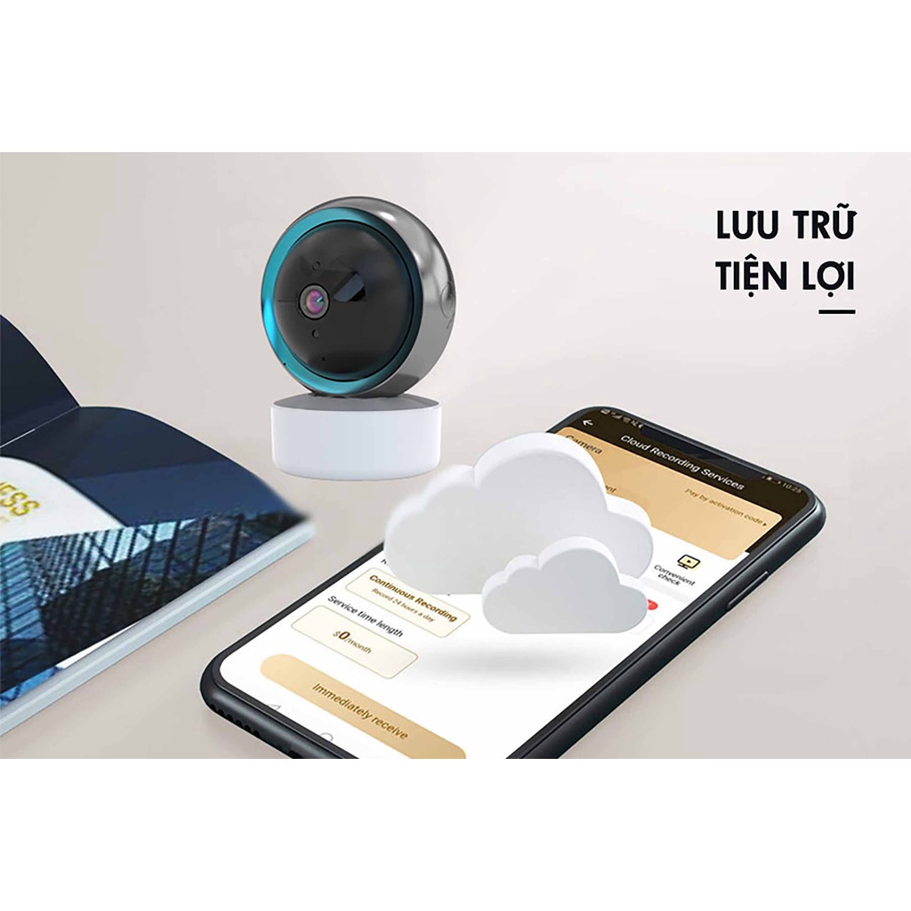 Camera quan sát rẻ nhất - Camera WIFI 5G - Đàm thoại 2 chiều - Trang bị hồng ngoại - Hỗ trợ thẻ nhớ 128GB