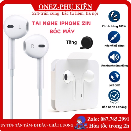 Tai nghe dây iphone zin bóc máy chân lighning cho ip7/8/x/11/12/13 trở lên [chính hãng]