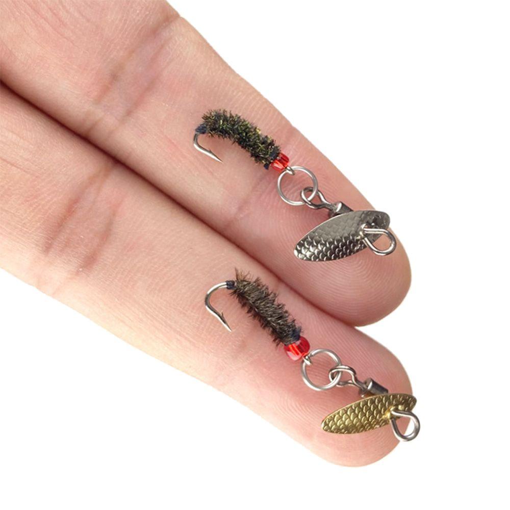 MUVAKO Set 8 Mồi Câu Cá Giả Hình Côn Trùng Thiết Kế Xoay Vòng Tiện Dụng