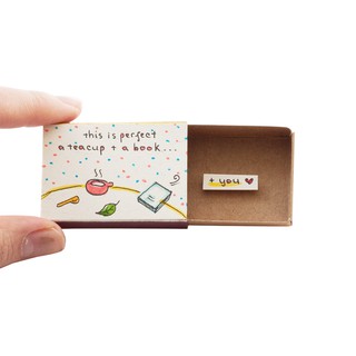Thiệp Tình Yêu Hộp Diêm Perfect Teacup Book You