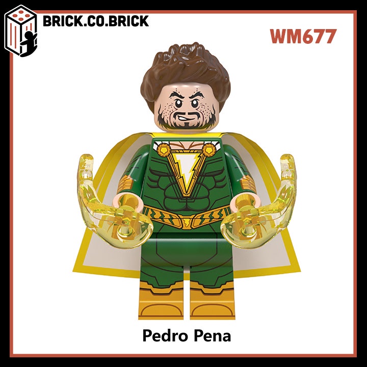 Xếp Hình Shazam Billy Batson Mary Thaddeus Sivana Freddy Freeman Darla Pedro Pena Minifigures Super Hero WM6058