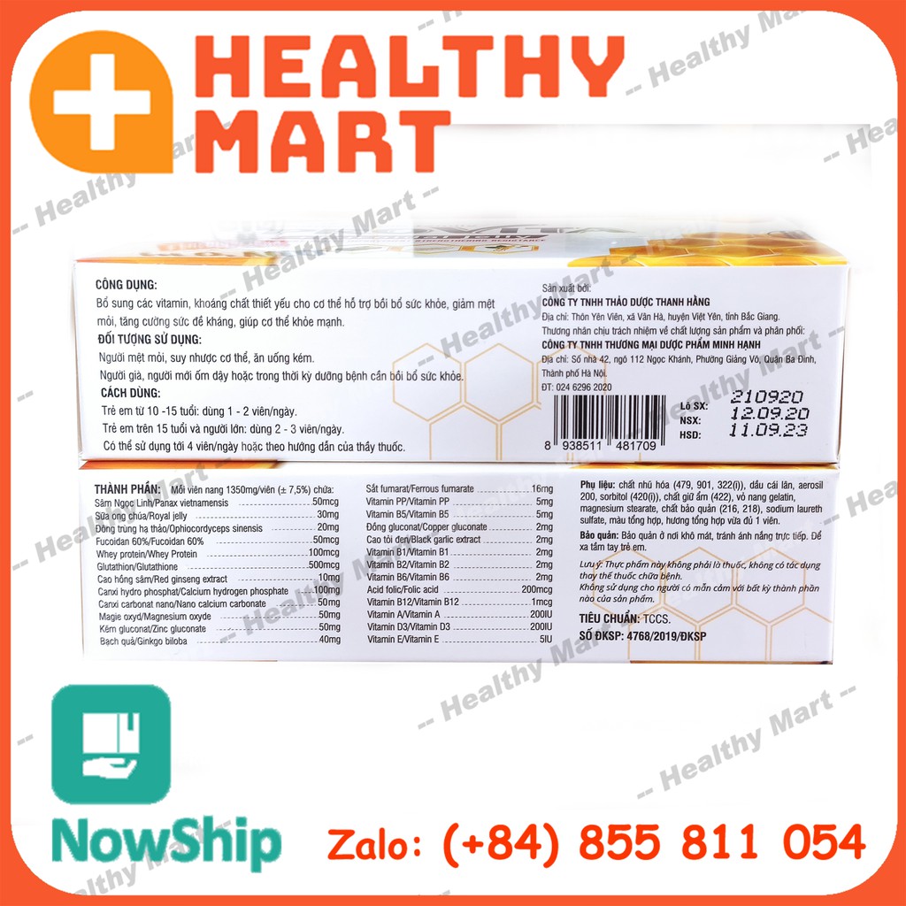 ✔️️️️Sản phẩm bổ sung vitamin Vita New hộp 30 viên Provita