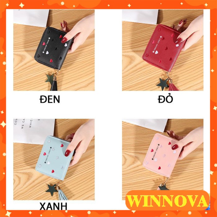 Ví nữ mini cao cấp ngắn cute nhỏ gọn bỏ túi thời trang giá rẻ WINNOVA AV20