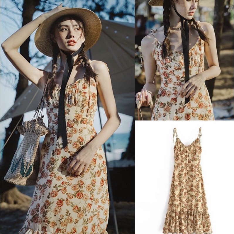 ĐẦM HOA NHÍ VÀNG CỘT NƠ VAI🌼🌻🌻 Váy hoa nhí là sự kết hợp hài hòa giữa cảm hứng retro và vẻ đẹp nữ tính.