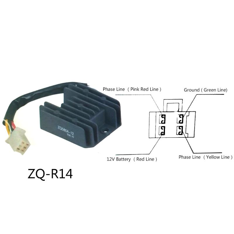 Bộ Chỉnh Lưu Điện Áp Cho Xe Tay Ga GY6 4Wire 12V 50cc 125cc 150cc