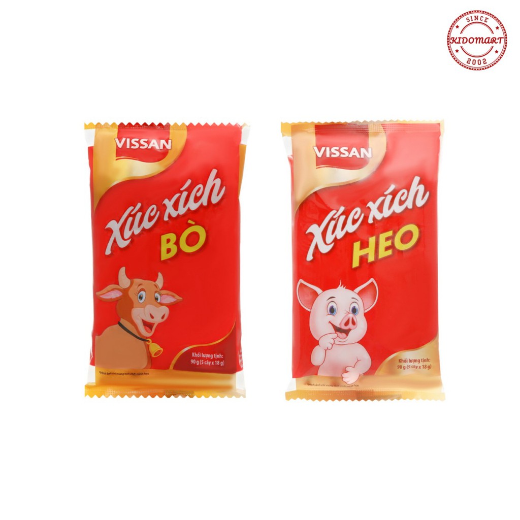 Xúc Xích Tiệt Trùng Heo / Bò Vissan 160gr