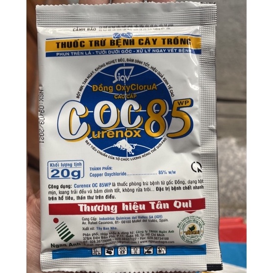COC 85 thuốc sử lý bệnh cây , gốc đồng trị nấm bệnh cao cấp phổ rộng: đốm vàng lá, thán thư, chết cây