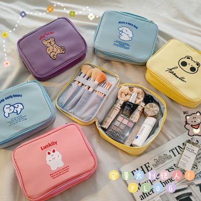 Túi đựng mỹ phẩm đa năng chống thấm nước họa tiết hoạt hình xinh xắn, hình gấu