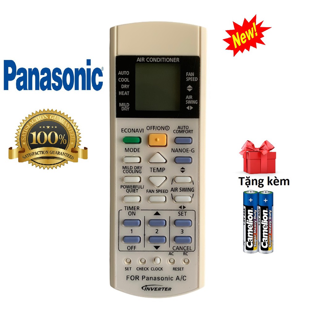 Điều khiển điều hoà Panasonic 2 chiều máy lạnh Econavi các dòng CS-QS9QKH-8 CS-QS12QKH-8 CS-QS24QKH-8 CS-TS9QKH-8 CS-TS1