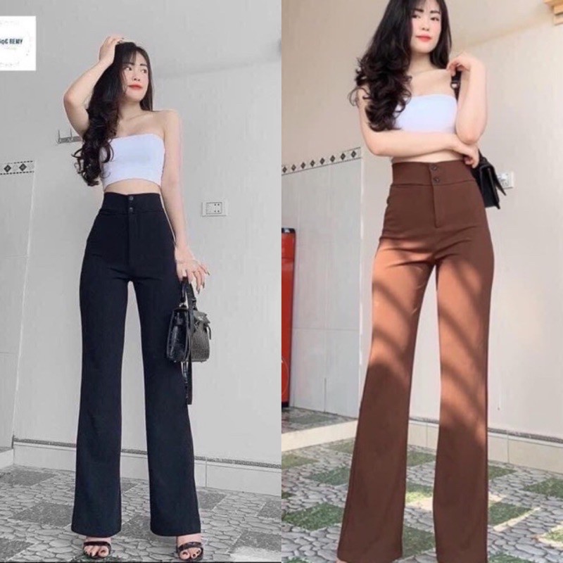 Quần Tây Ống Loe Cực Tôn Dáng mặc hack chiều cao cho bạn gái thêm tự tin năng động | BigBuy360 - bigbuy360.vn