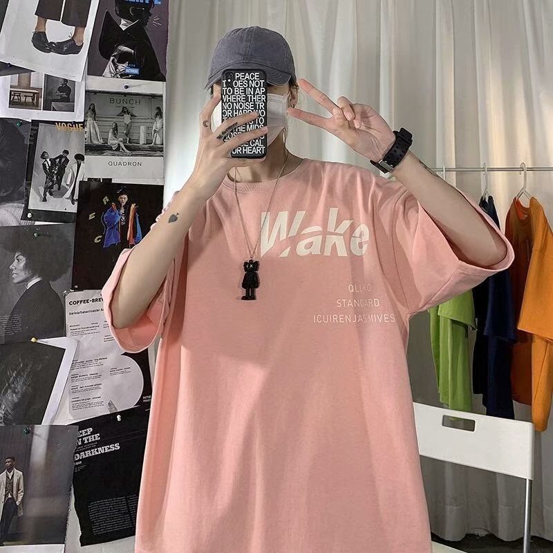 Áo Thun Dáng Rộng Tay Lỡ Độc Đáo Phong Cách Hàn Quốc Dành Cho Nam Size M-3Xl