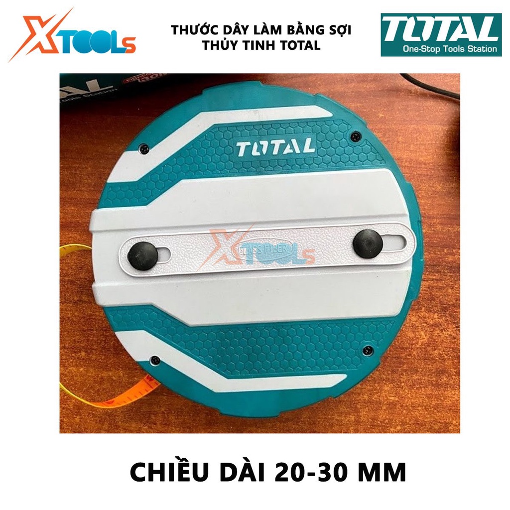 Thước dây sợi thủy tinh TOTAL |Thước dây làm bằng sợi thủy tinh Chiều dài: 20-30m