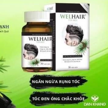 Welhair for Men – Viên uống kích thích mọc tóc cho nam (Hộp 30 viên)