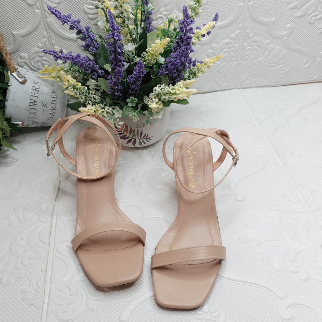 sandal nữ 5 phân gót nhọn kiểu dáng đơn giản LC06