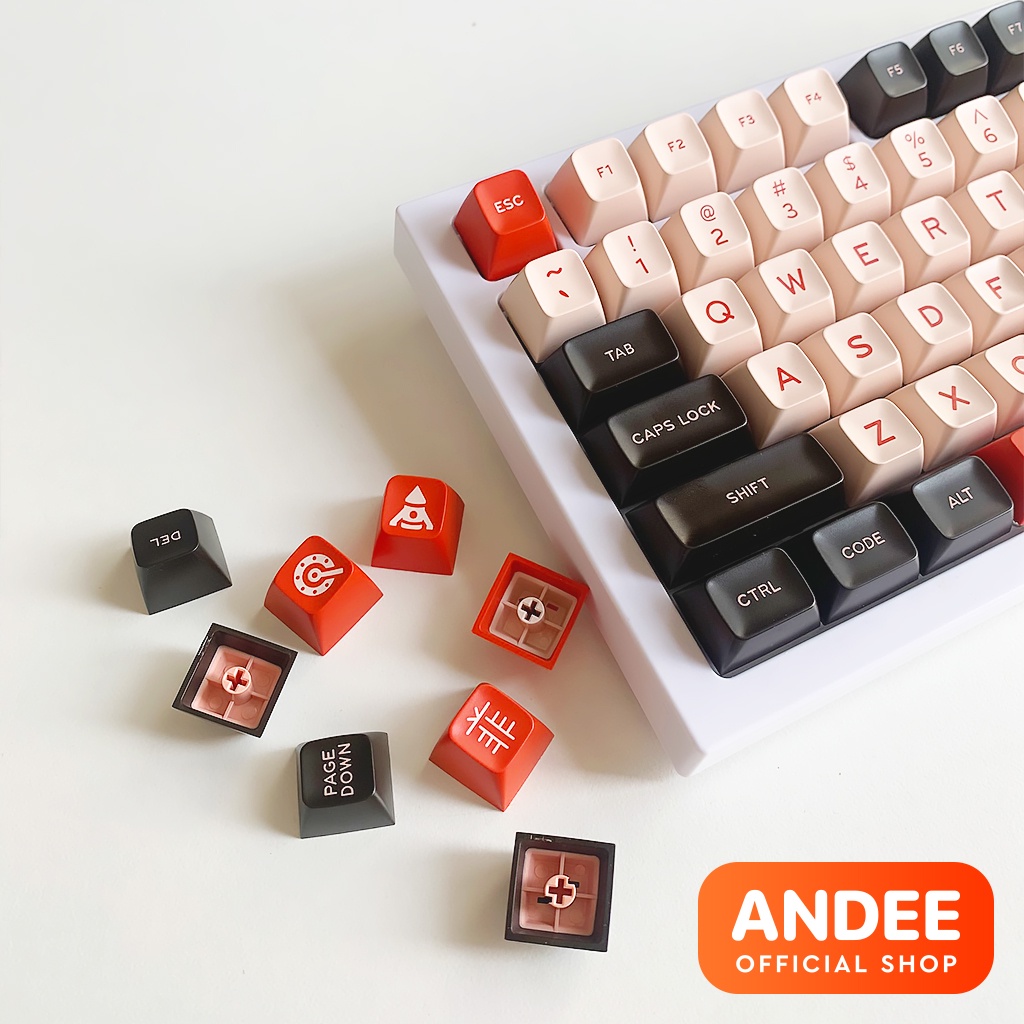 Keycap SA Aifei Flamingo nút bàn phím ABS Doubleshot màu đẹp 172 nút dành cho bàn phím cơ