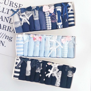 Set 10 quần lót cotton lưng thấp viền ren thoáng khí cho nữ
