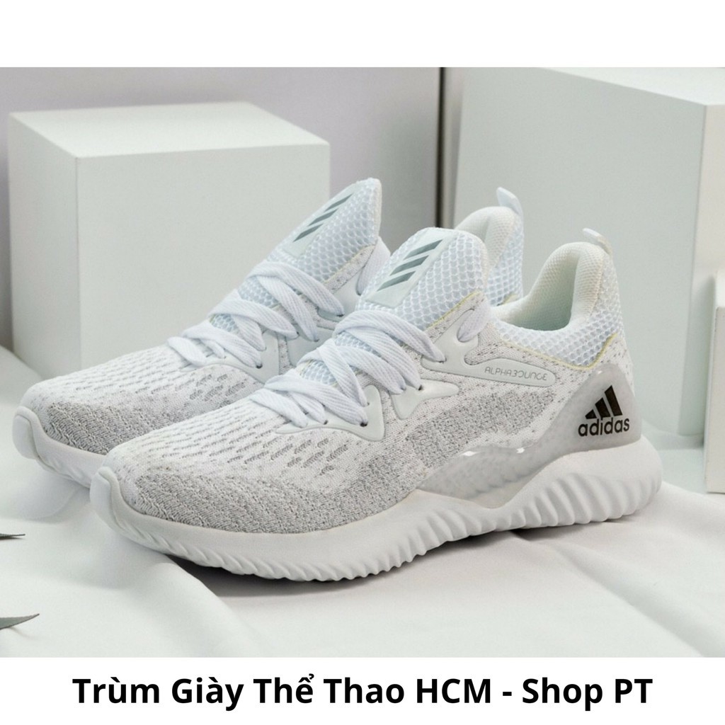 [Adidas giày][MUA NHIỀU GIẢM NHIỀU] Giày cặp nam nữ adidas alphabouce màu trắng thể thao đẹp Hàn Quố ?