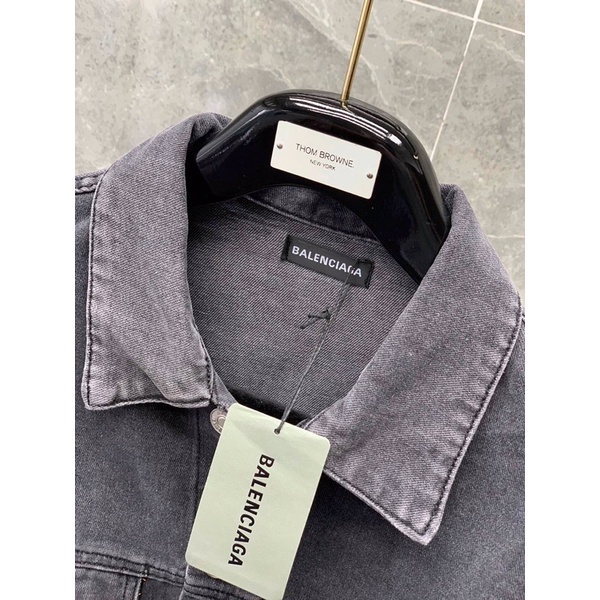 Áo khoác denim, jacket jeans nam màu xám khói của BalenC* cao cấp thời trang