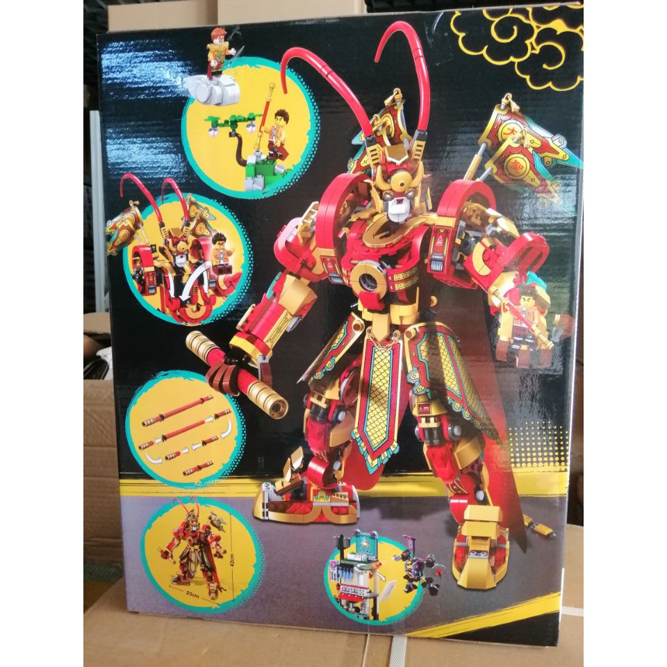 Bộ lắp ráp mô hình 70001 Super heroes Tôn Ngộ Không Đại thánh đại náo thành phố 1630pcs