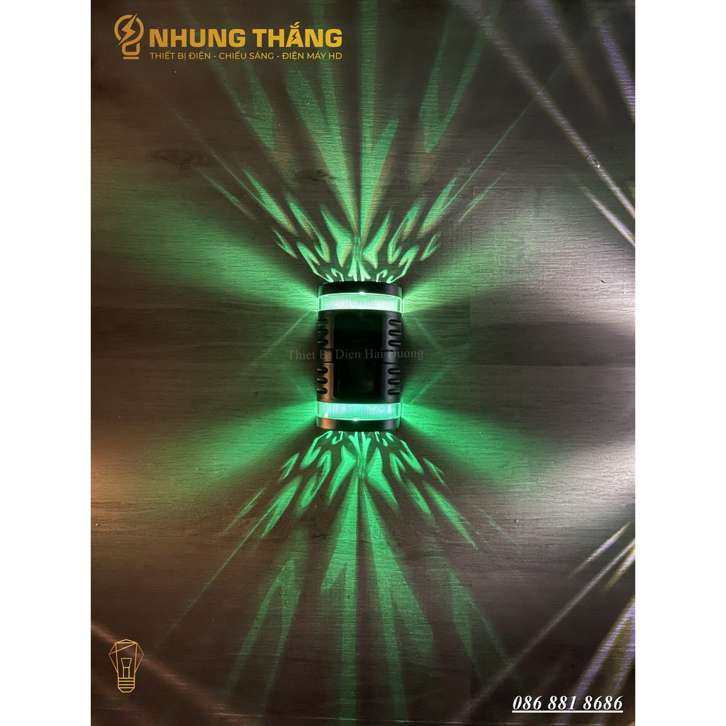 Đèn Tường 2 Đầu Chiếu Sáng Họa Tiết , Hoa Văn MT-151 - Sử Dụng Năng Lượng Mặt Trời - Chống Nước IP65 - Bảo Hành 12 Tháng