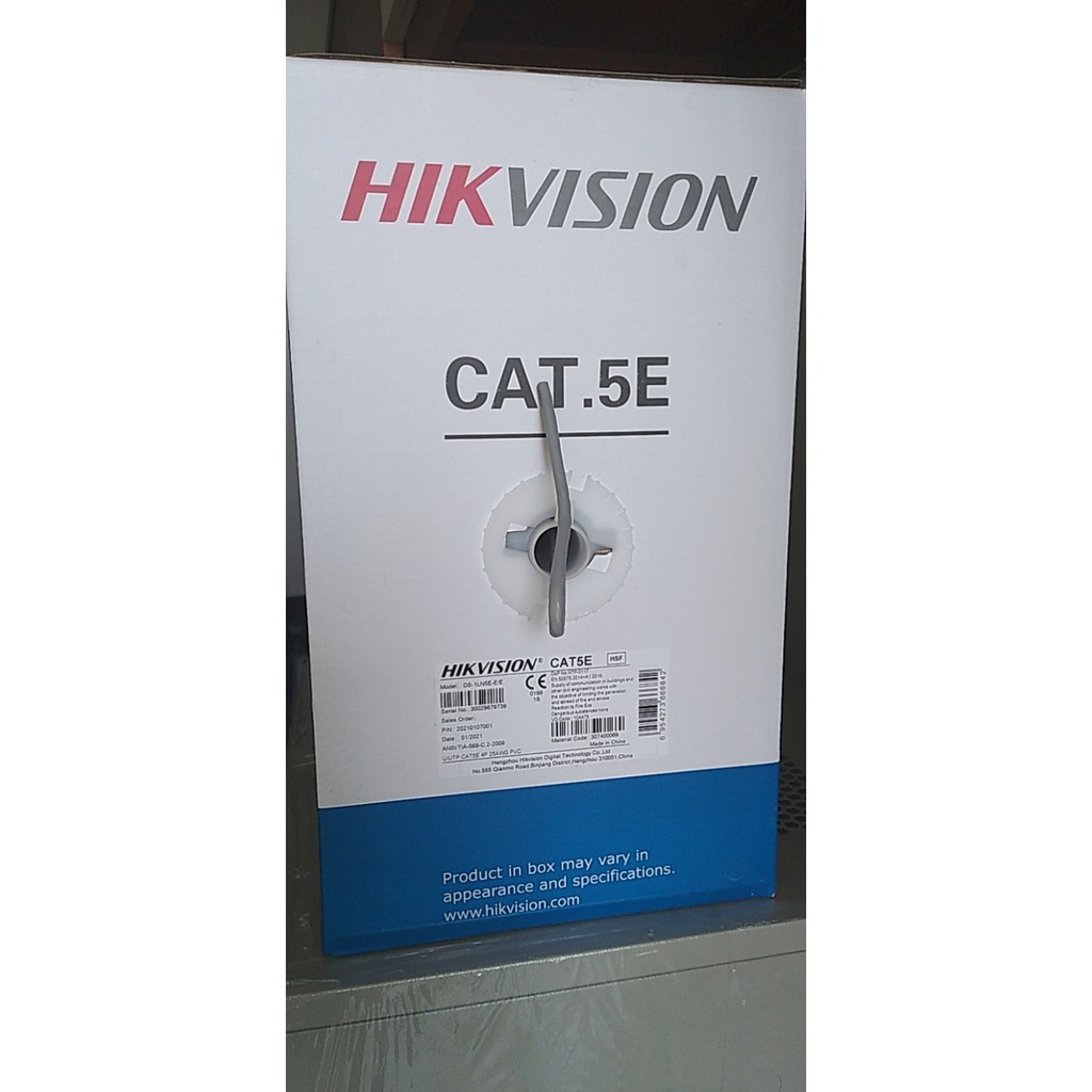 Cáp mạng Hikvision, đồng nguyên chất DS-1LN5E-E/E DS-1LN6-UE-W cat5 cat5e cat6 (chính hãng)