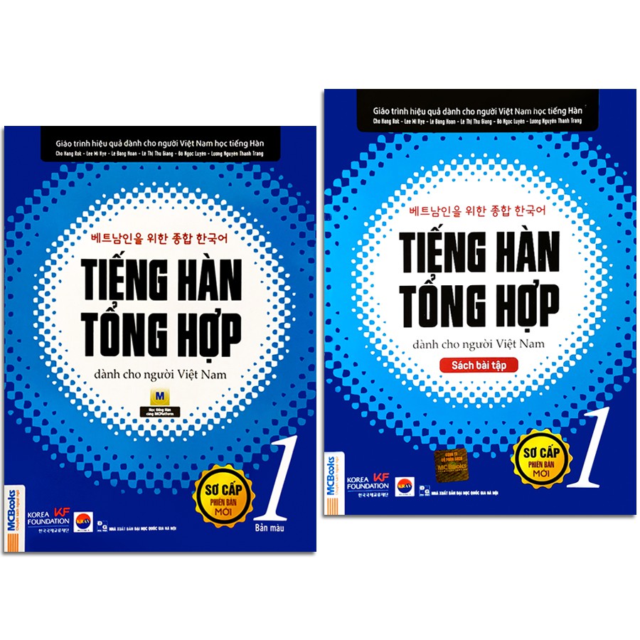 Sách - Tiếng Hàn Tổng Hợp Dành Cho Người Việt Nam - Sơ Cấp 1 Phiên Bản Mới (4 màu + sách bài tập) (Bộ 2q, lẻ tùy chọn)