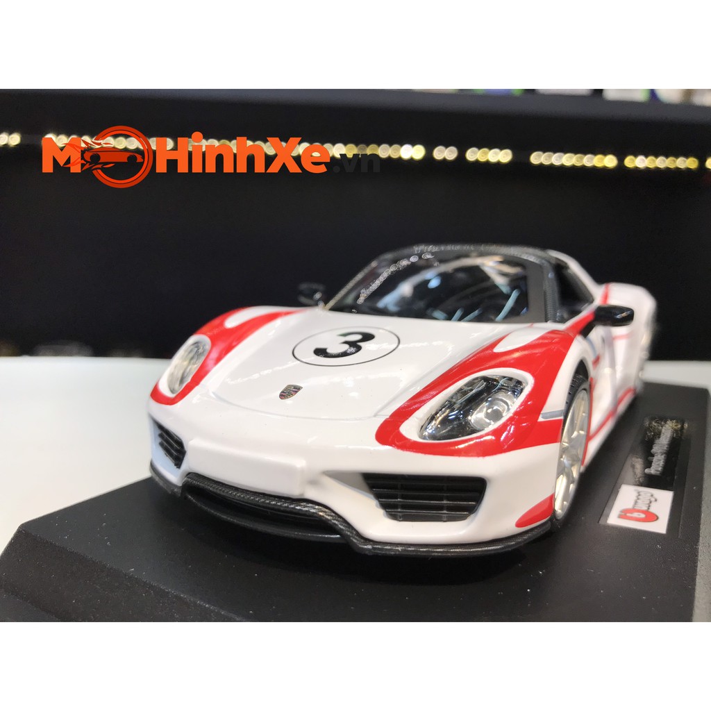 MÔ HÌNH XE PORSCHE 918 WEISSACH 1:24 BBURAGO