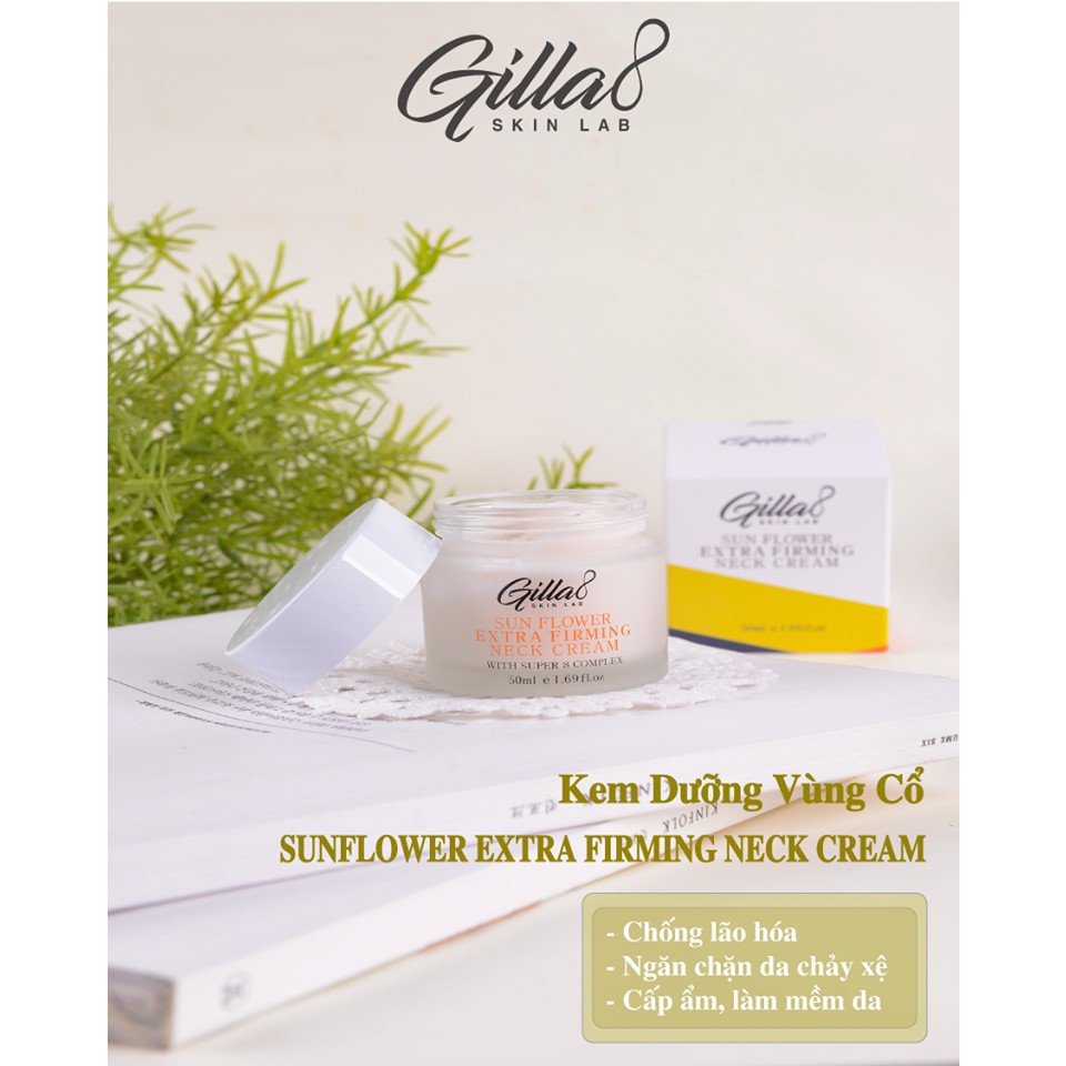 GILLA8 SUNFLOWER EXTRA FIRMING NECK CREAM - Kem dưỡng săn chắc vùng cổ