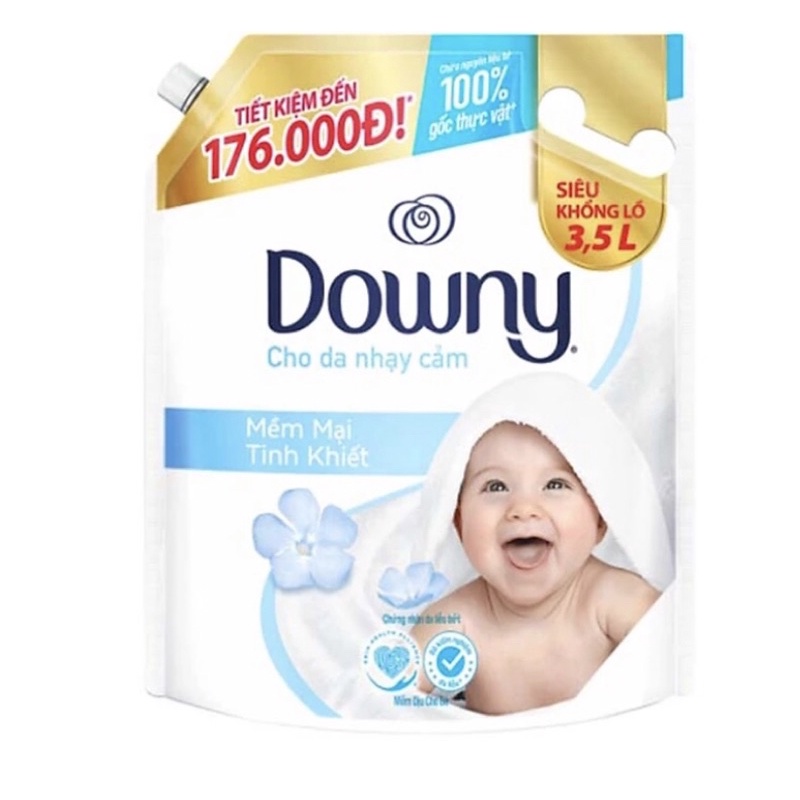 nước xả vải Downy mềm mại tinh khiết 3,5l