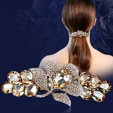 Kẹp tóc đính đá cao cấp cho người trung niên sang trọng iLita - Cặp búi cài tóc Hàn Quốc cho mẹ, bà lớn tuổi, người già