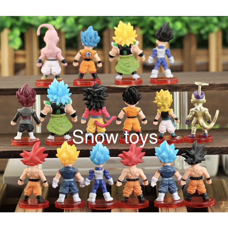Mô hình Dragon Ball 16 - Songoku Son Goku Rose Vegeta Gotenks Gohan Broly Majun Buu Frieza Vegeto - 3cm x 7cm