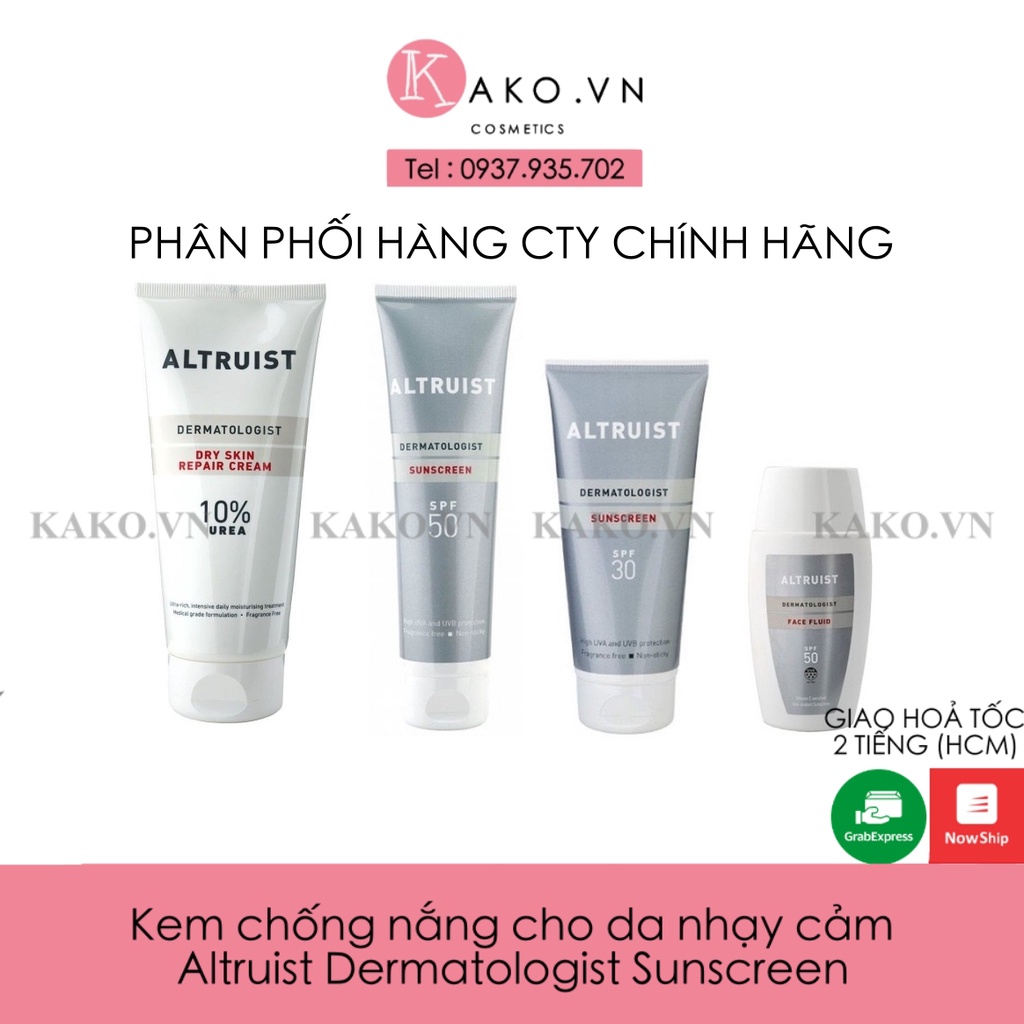 (100ml/200ml) Kem chống nắng cho da nhạy cảm Altruist Dermatologist Sunscreen