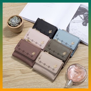 [SALE HOT] Ví Nữ Gập Đôi Đục Lỗ Logo Chú Chim Nhỏ Gọn V1131