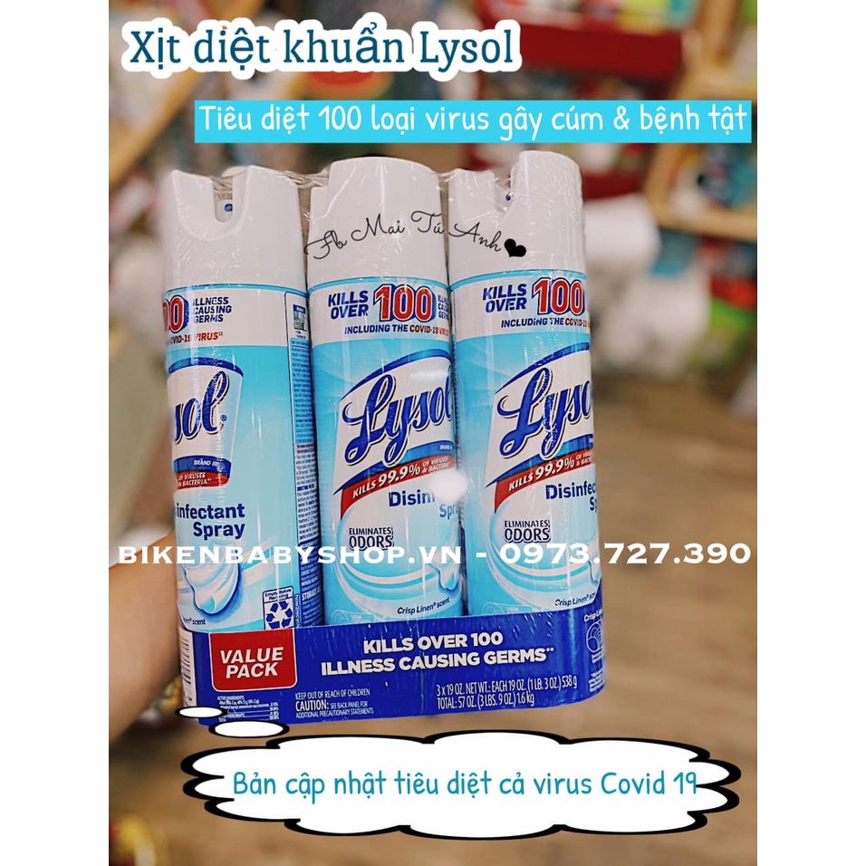 Xịt diệt khuẩn Lysol  538gr