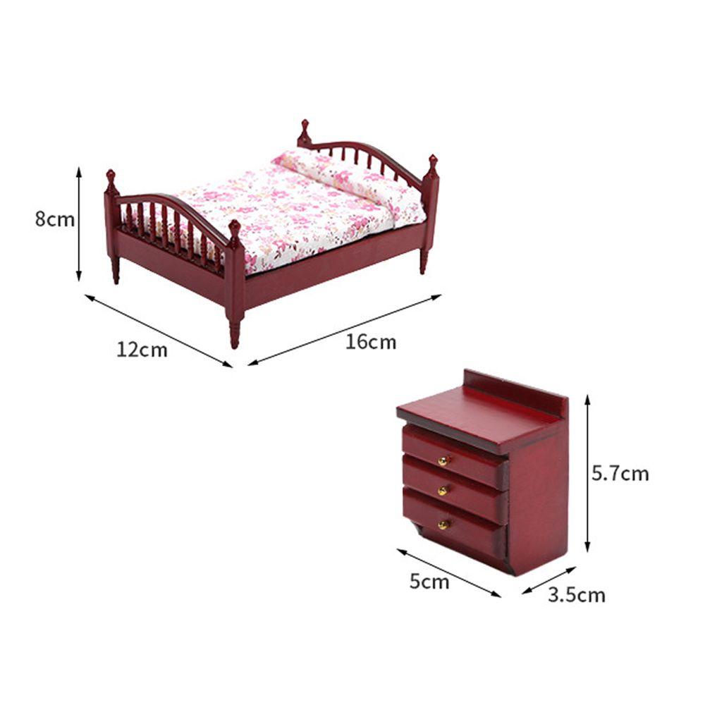 Giường Ngủ Mini Tỉ Lệ 1: 12 Trang Trí Nhà Búp Bê