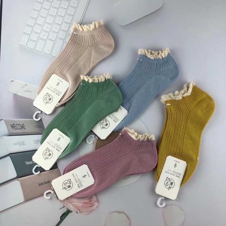 Tất Vớ Nữ Cổ Bèo Nhún Chất Liệu Cotton Gân Tăm T26 chất đẹp, thoáng hút mồ hôi