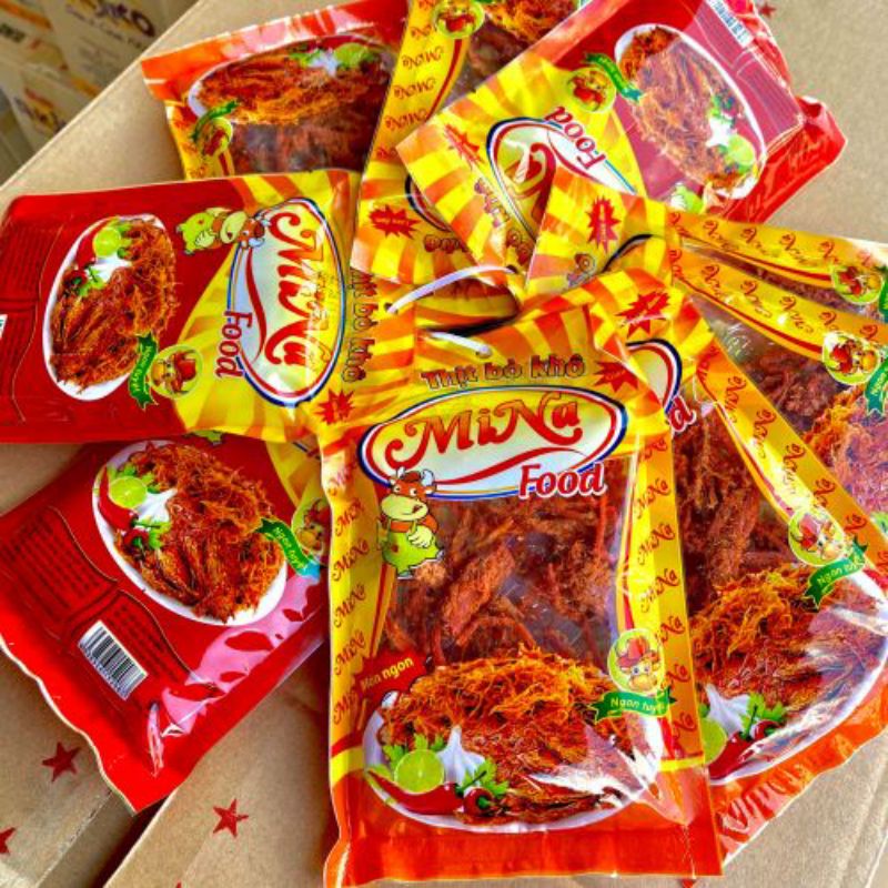 Bò Khô xé cay 50g Đồ Ăn Vặt Loại 1 Chất Lượng Ăn Là Nhớ