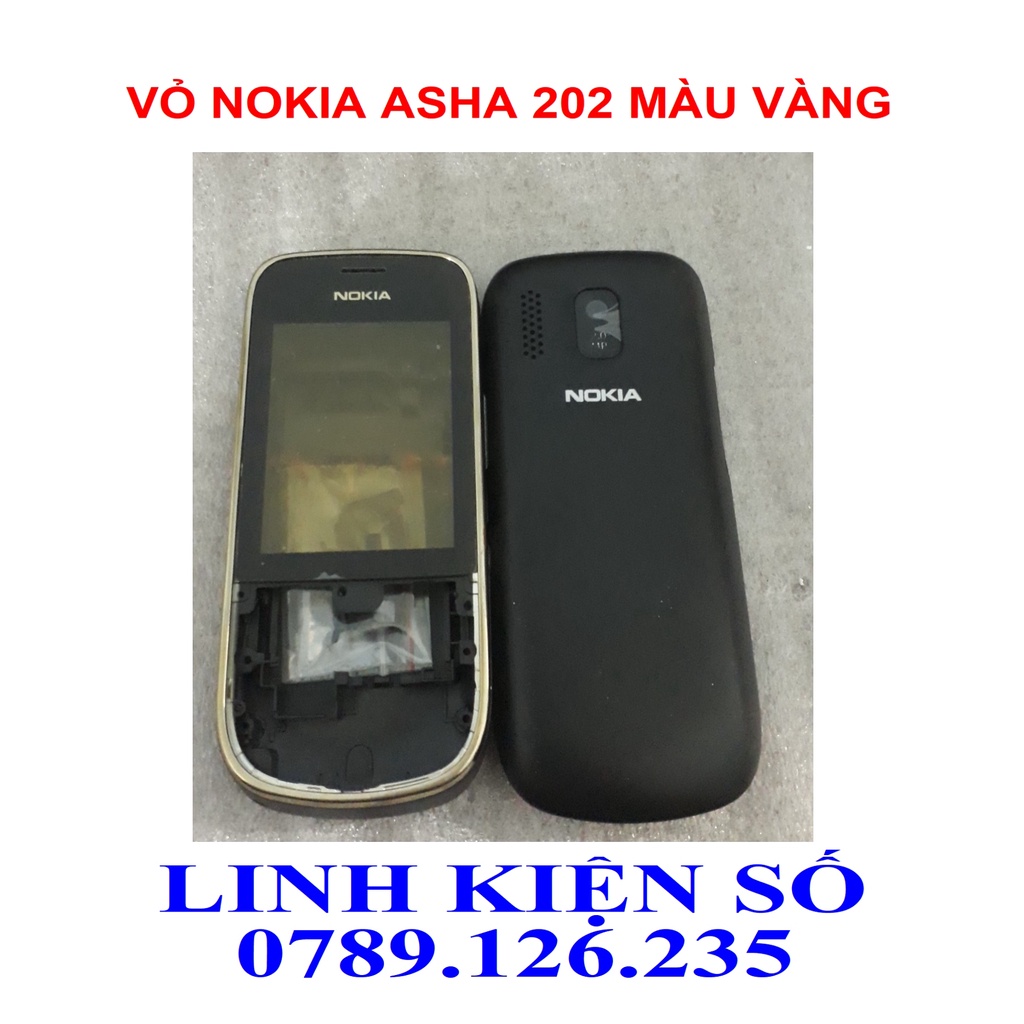 VỎ NOKIA ASHA 202 MÀU VÀNG