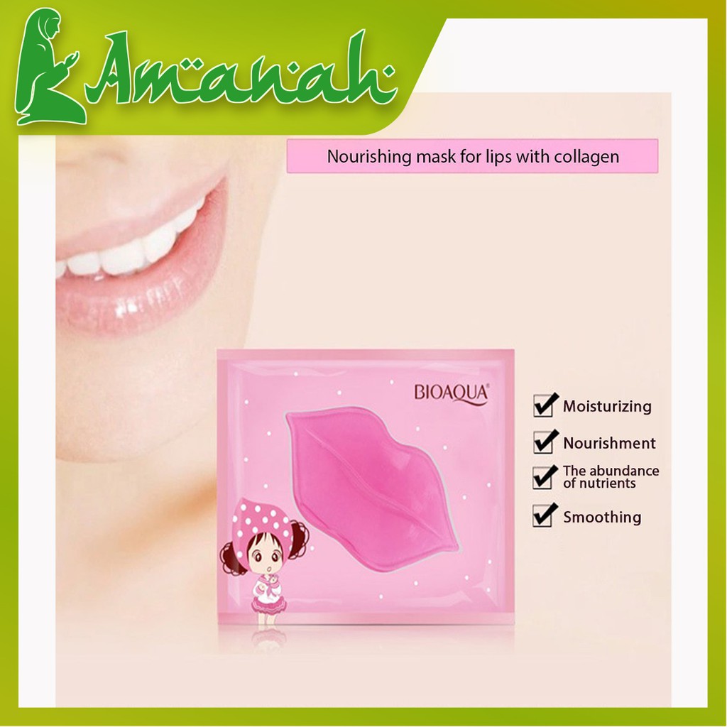 (hàng Mới Về) Mặt Nạ Môi Collagen Màu Hồng Thương Hiệu Bioaqua As1609 | BigBuy360 - bigbuy360.vn