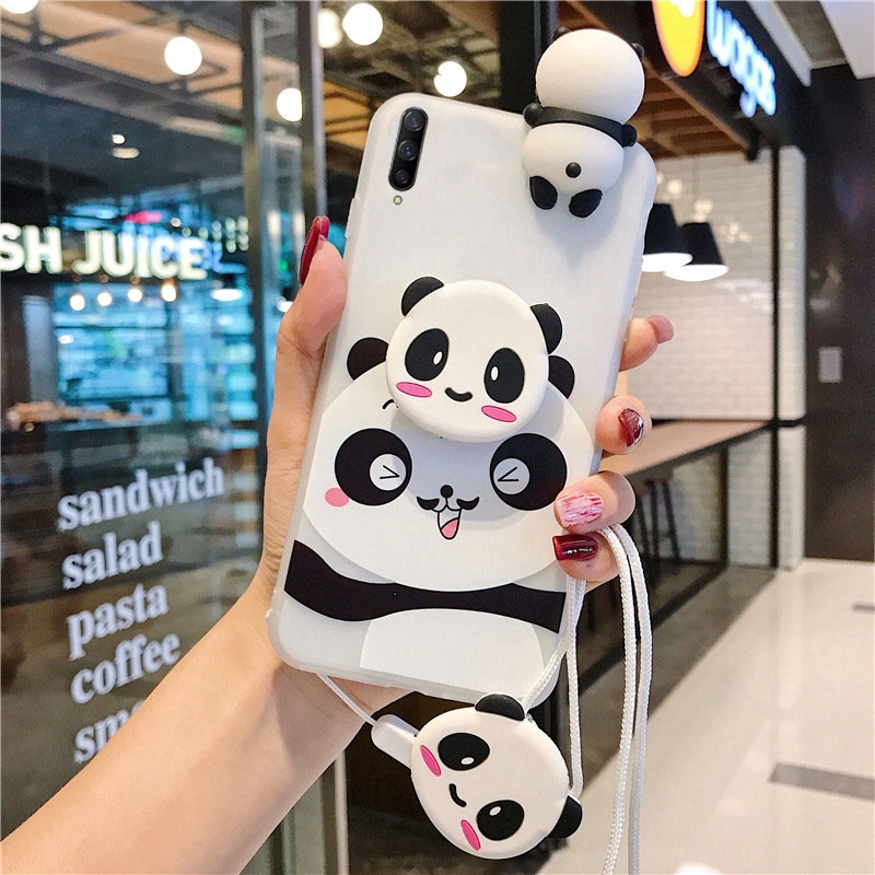 Ốp Lưng Mềm In Hình Gấu Trúc Hoạt Hình Cho Xiaomi Mi A1 A2 A3 8 Lite 9t K20 Redmi S2 4a 5a 6a Note 3 4 4x 5 6 7 8 Pro Plus