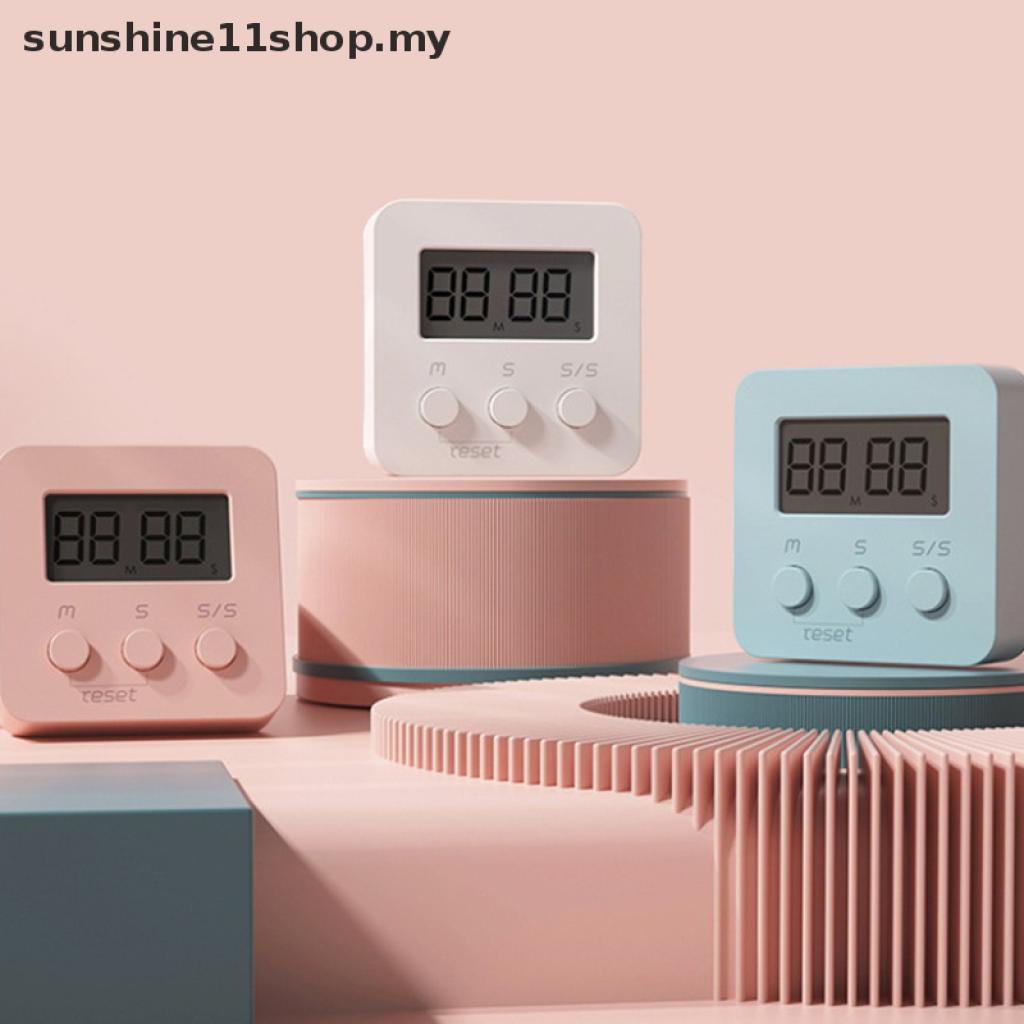 Đồng hồ báo thức điện tử mini màn hình LCD 3 màu đa năng cho nhà bếp [sunshine11shop]