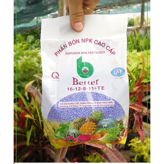 Better tím 1kg Phân bón NPK 16-12-8-11 TE 940