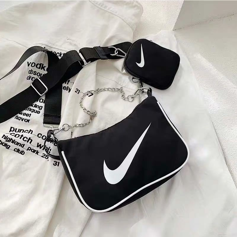 Set 3 Túi Nike Gồm Túi Đeo Chéo + Túi Đựng Chìa Khóa + Ví Thời Trang Cho Nữ