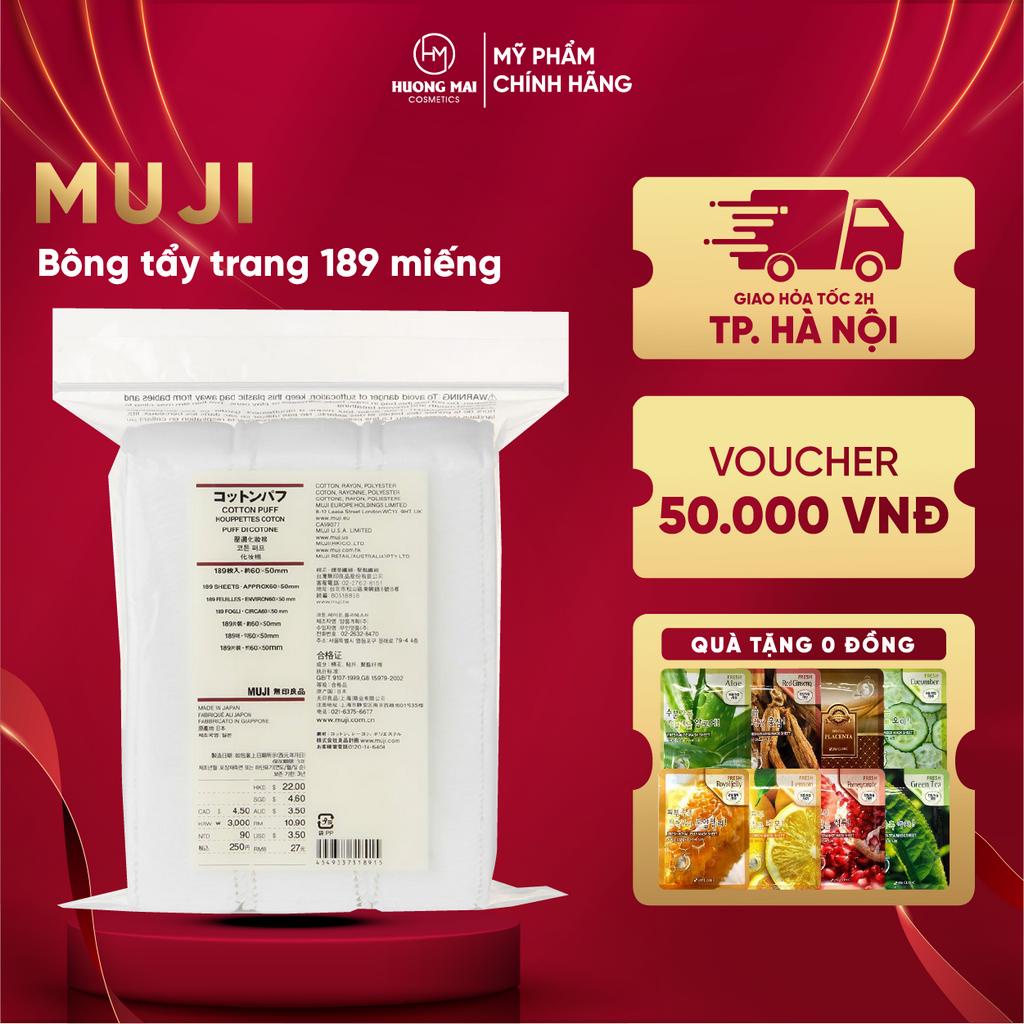 Muji - Bông tẩy trang 189 miếng