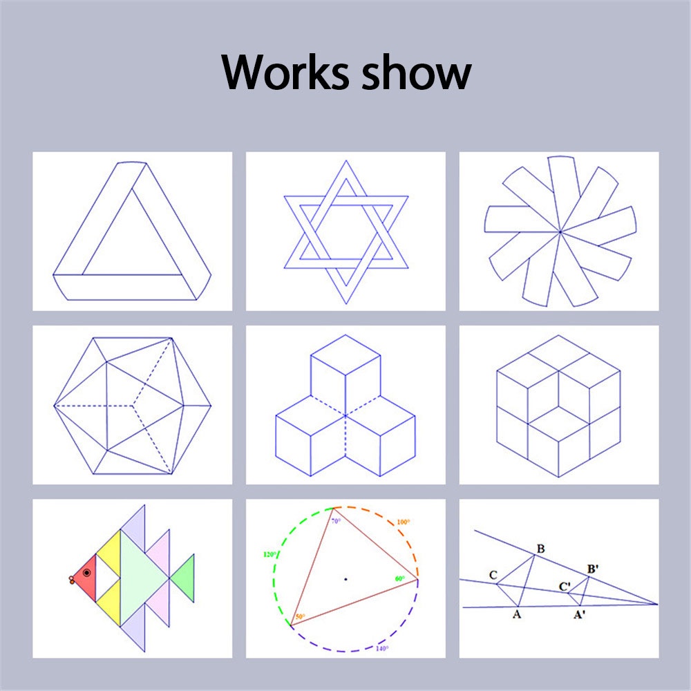 Thước kẻ nhanh đa năng dùng kẻ hình học hình elip dùng trong trường học